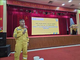 Công ty cổ phần Nhiệt điện Quảng Ninh tổ chức tập huấn ứng phó sự cố tràn dầu năm 2026