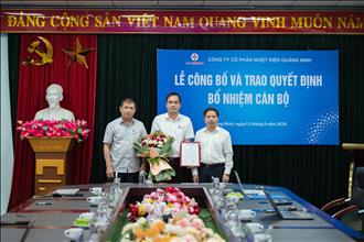 Công ty cổ phần Nhiệt điện Quảng Ninh công bố quyết định bổ nhiệm Phó tổng giám đốc