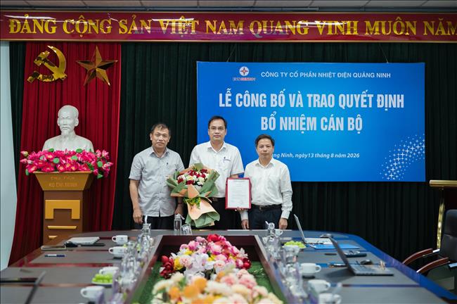 Công ty cổ phần Nhiệt điện Quảng Ninh công bố quyết định bổ nhiệm Phó tổng giám đốc